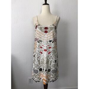 French Connection Adanya Shine Mini Dress Sequin Strappy